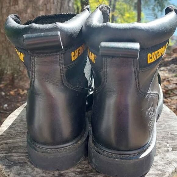 CAT Men\'s Second Shift Steel Toe Black Boot size 9 main image 5